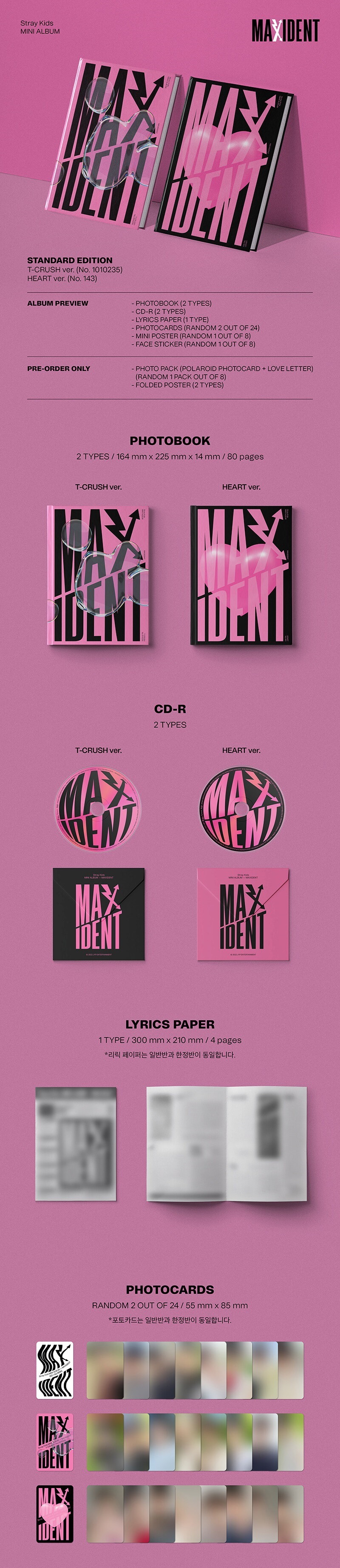 全特典まとめ】Stray Kids(スキズ) アルバム「MAXIDENT」予約最安値 