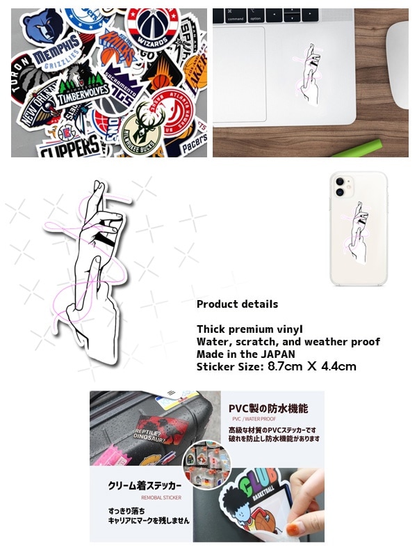 Bts Hand キャラクターイラスト Waterproof Sticker キャリアステッカー 男グループ アイドル Artbox9