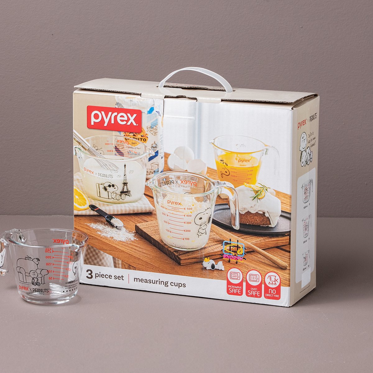 Qoo10] Pyrex スヌーピー計量カップ 3P セット