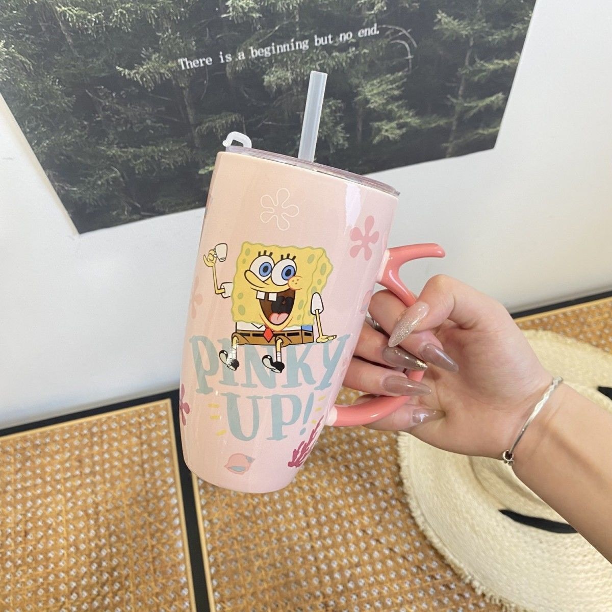 Qoo10] スポンジボブのマグカップセラミックカップ
