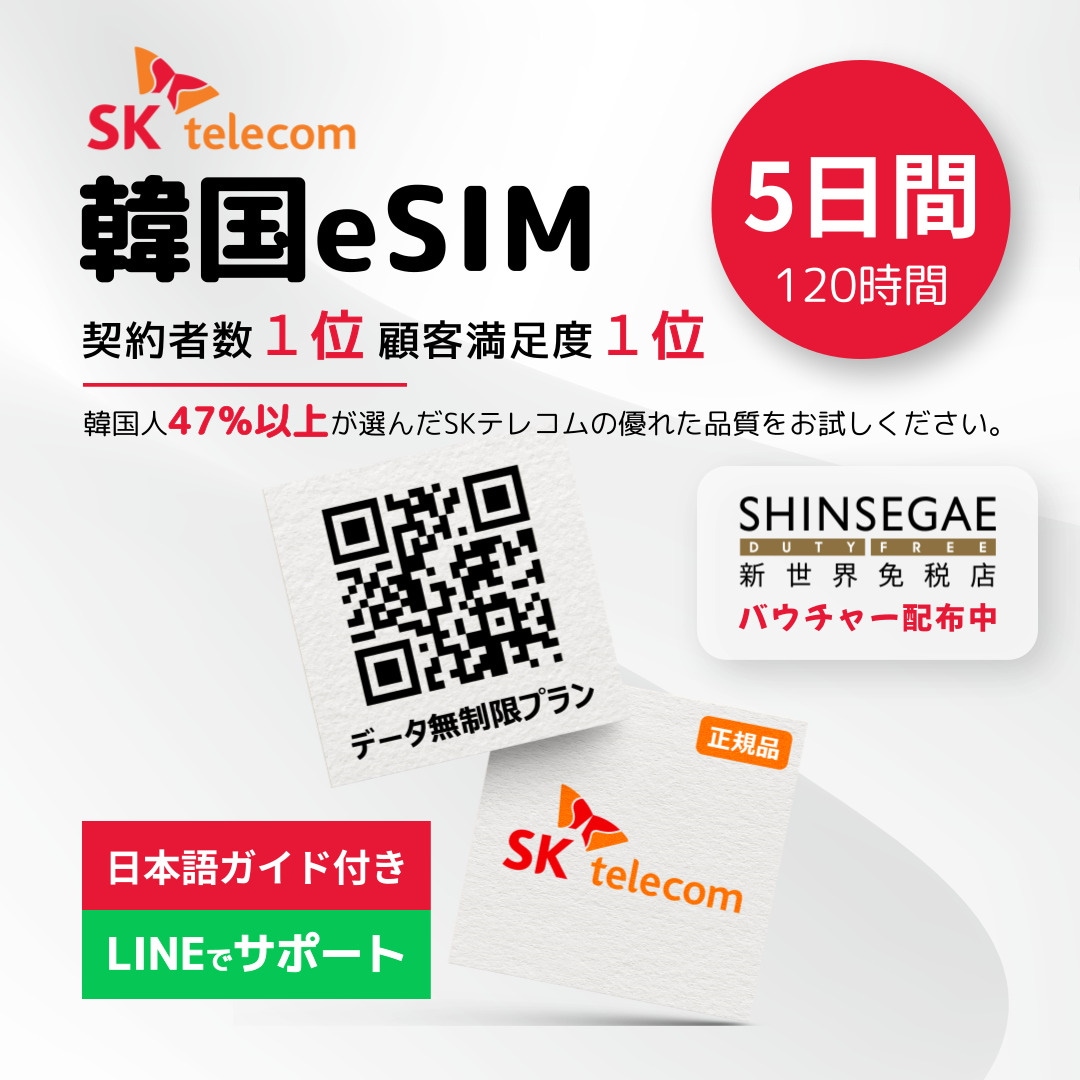 Qoo10] SK テレコム 韓国eSIM 5日間 ウェイティングシス