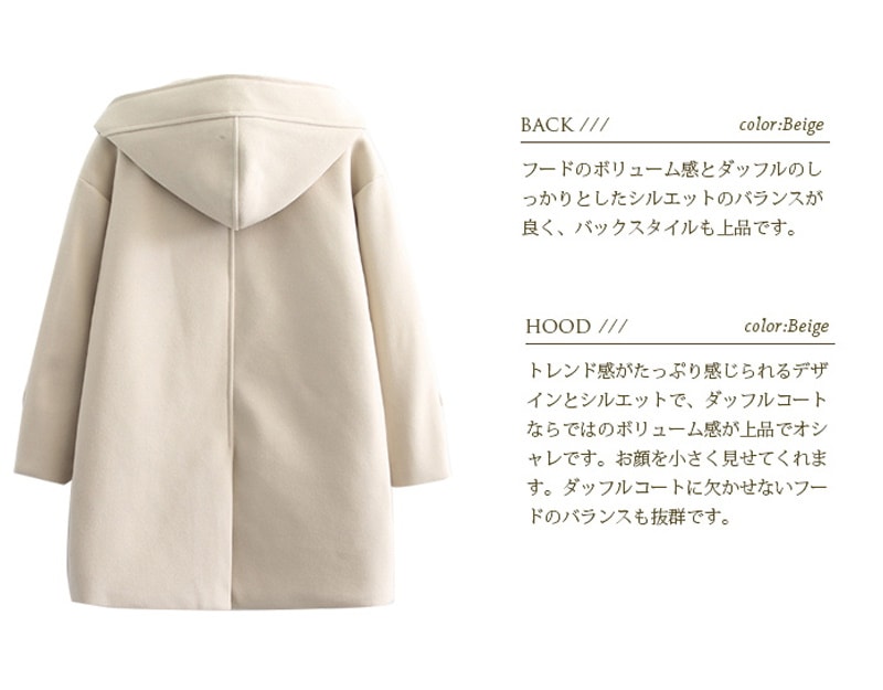 Qoo10] ダッフルコート レディース 女の子 コー