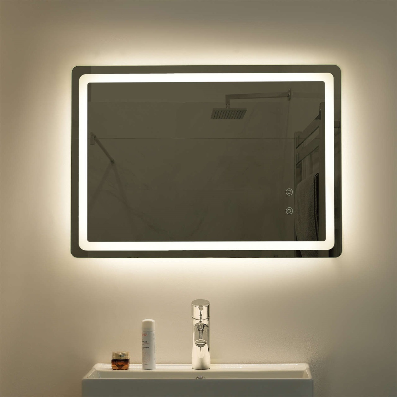 LED浴室ミラー 角型 50*70CM 横掛け縦掛け可能 ウォールミラー LED浴室ミラー 角型 50*70CM 横掛け縦掛け可能 ウォールミラー 化粧鏡