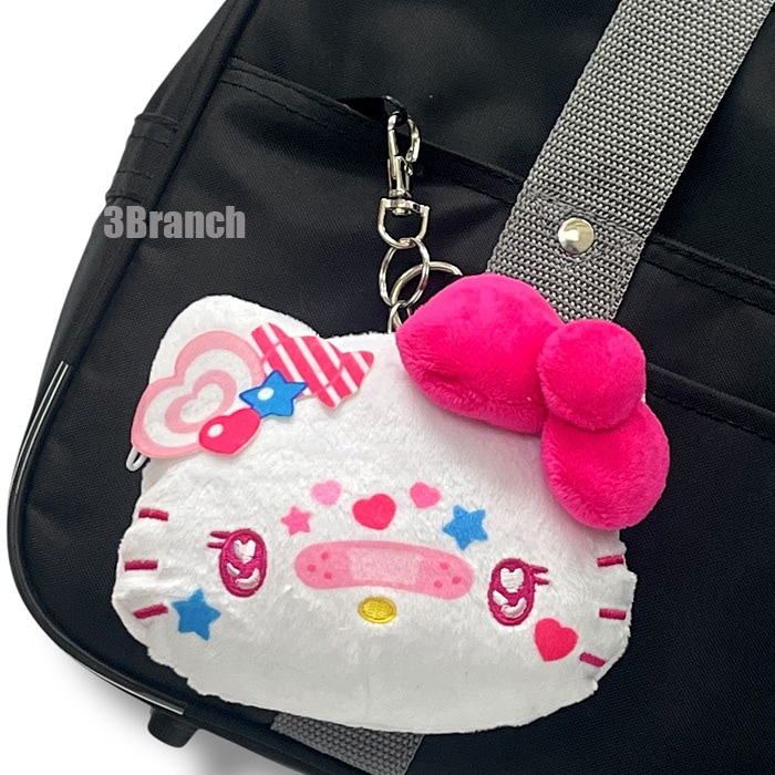 Qoo10] サンリオ フェイス リール付き パスケース デコラ